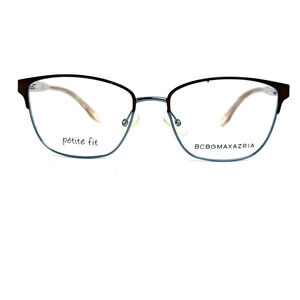 BCBG MAXAZRIA Hilda Brown Blue Square‎ Eyeglasses Frames 50-16 130 H20771